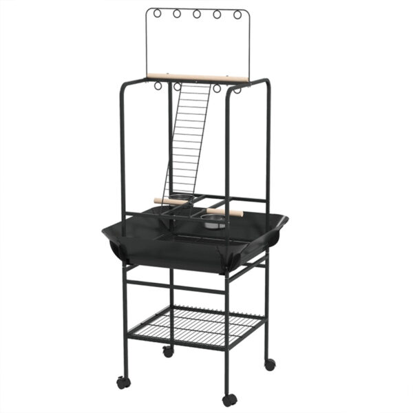 Rolling Bird Stand with Perches & Tray