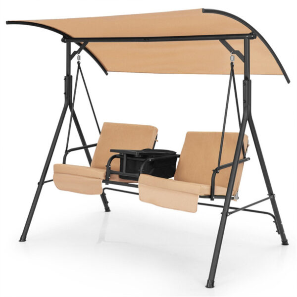2 Seater Porch Swing with Canopy